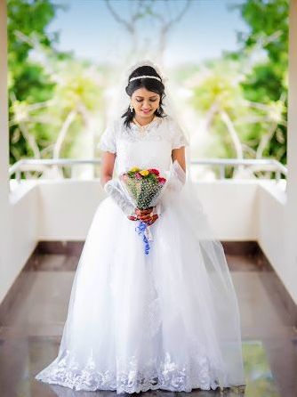 A Gorgeous Wedding Bride In White Dress Resemblance of Purity